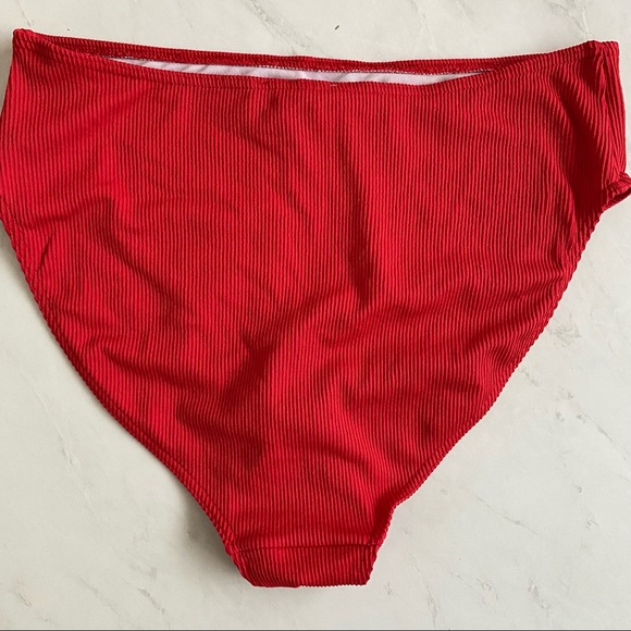 Missguided Red High Sporty Mix And Match Ribbed Bikini, Size 10 🌊 - Picture 5 of 7